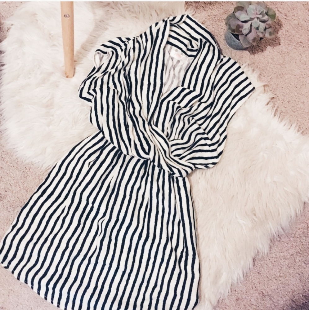 Stripped casual dress